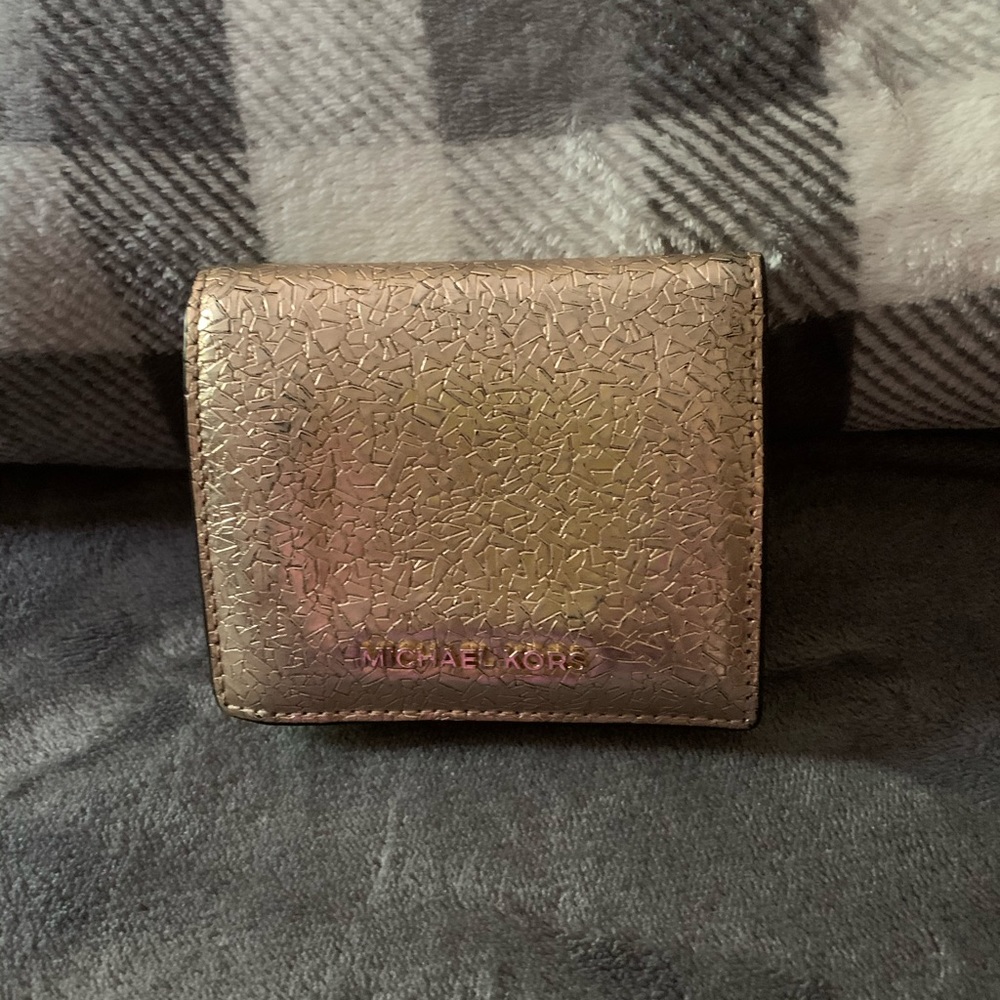 Michael Kors mini flap wallet card case